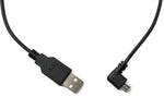 USB 2.0 Kabel 120 cm Typ A Stecker zu Micro B Stecker Spirale Winkel in Schwarz | System-S