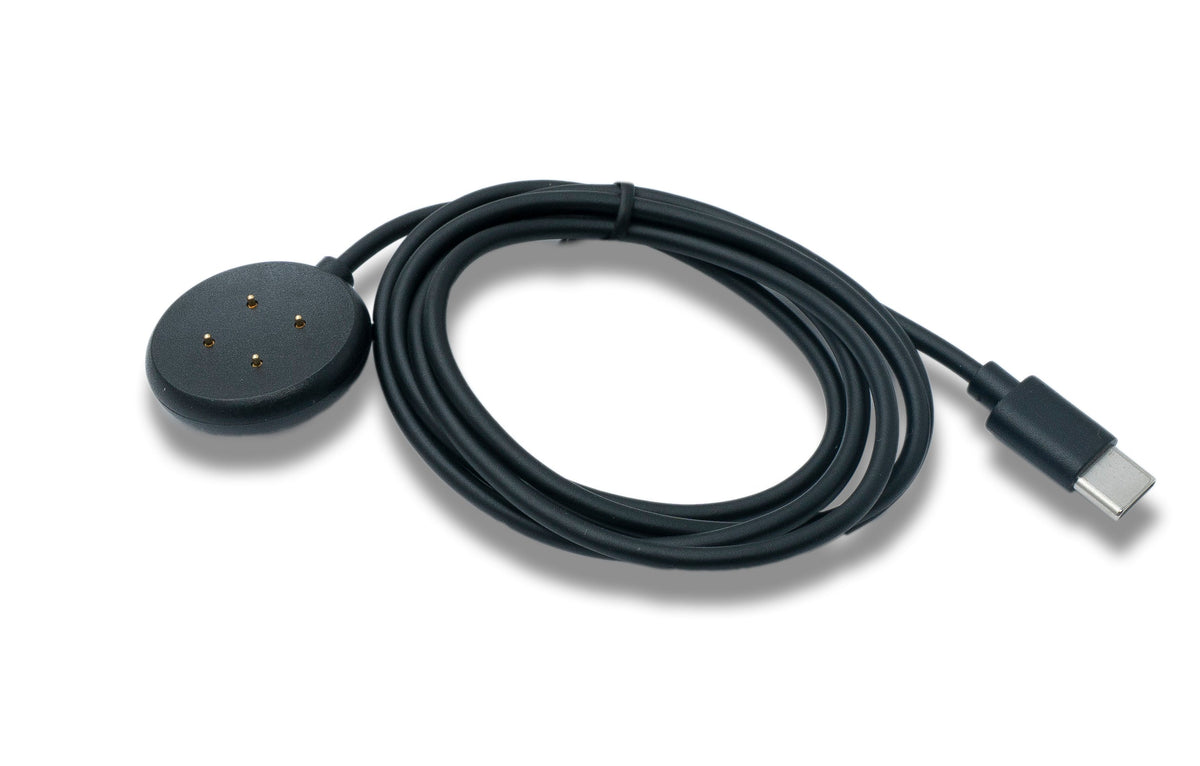 USB 3.1 Kabel 100 cm Ladestation für Fitbit Versa 4 3 Sense 2 1 in Schwarz | System-S