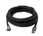 USB 3.2 Gen 1 Kabel 5m Typ C Stecker zu 3.0 Typ A Stecker Winkel Schwarz | System-S