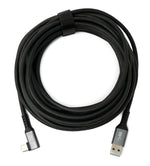 USB 3.2 Gen 1 Kabel 5m Typ C Stecker zu 3.0 Typ A Stecker Winkel Schwarz | System-S