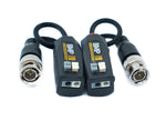 2x UTP Kabel 10 cm Screw Lock zu BNC Stecker für HD Kameras Adapter in Schwarz | System-S