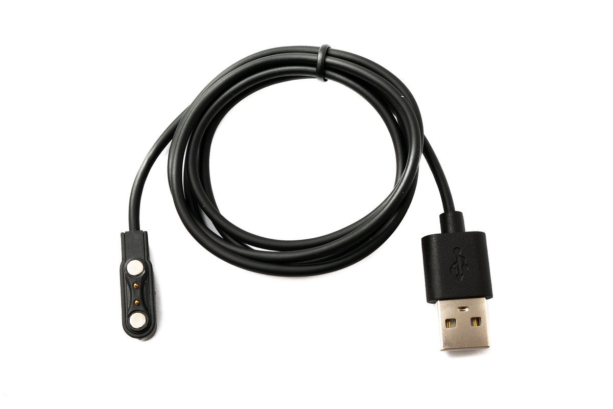 USB 2.0 Kabel 100 cm Ladekabel für Realme TechLife DIZO Watch R in Schwarz | System-S