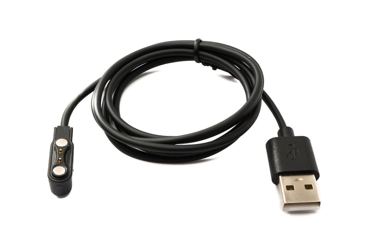 USB 2.0 Kabel 100 cm Ladekabel für Realme TechLife DIZO Watch R in Schwarz | System-S