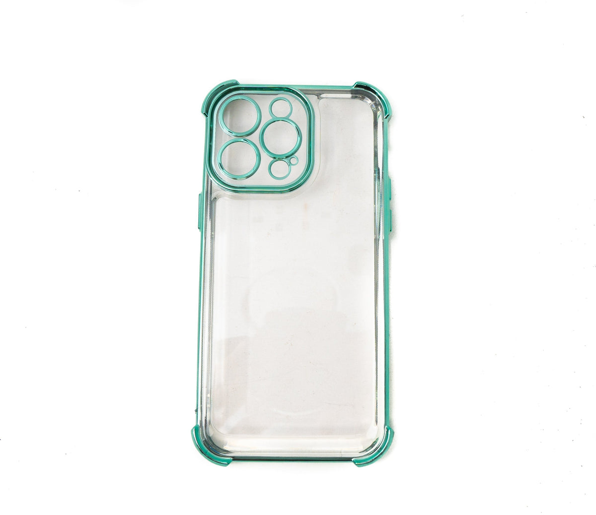 Schutzhülle stoßfest aus TPU Glanz Grün Transparent Hülle für iPhone 14 Pro Max | System-S