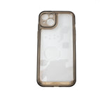 Schutzhülle stoßfest TPU Silikon in Schwarz Transparent Hülle für iPhone 14 Plus | System-S