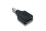 DC Adapter 20V 5,5 x 2,1 Stecker zu USB 2.0 Buchse Kabel in Schwarz | System-S