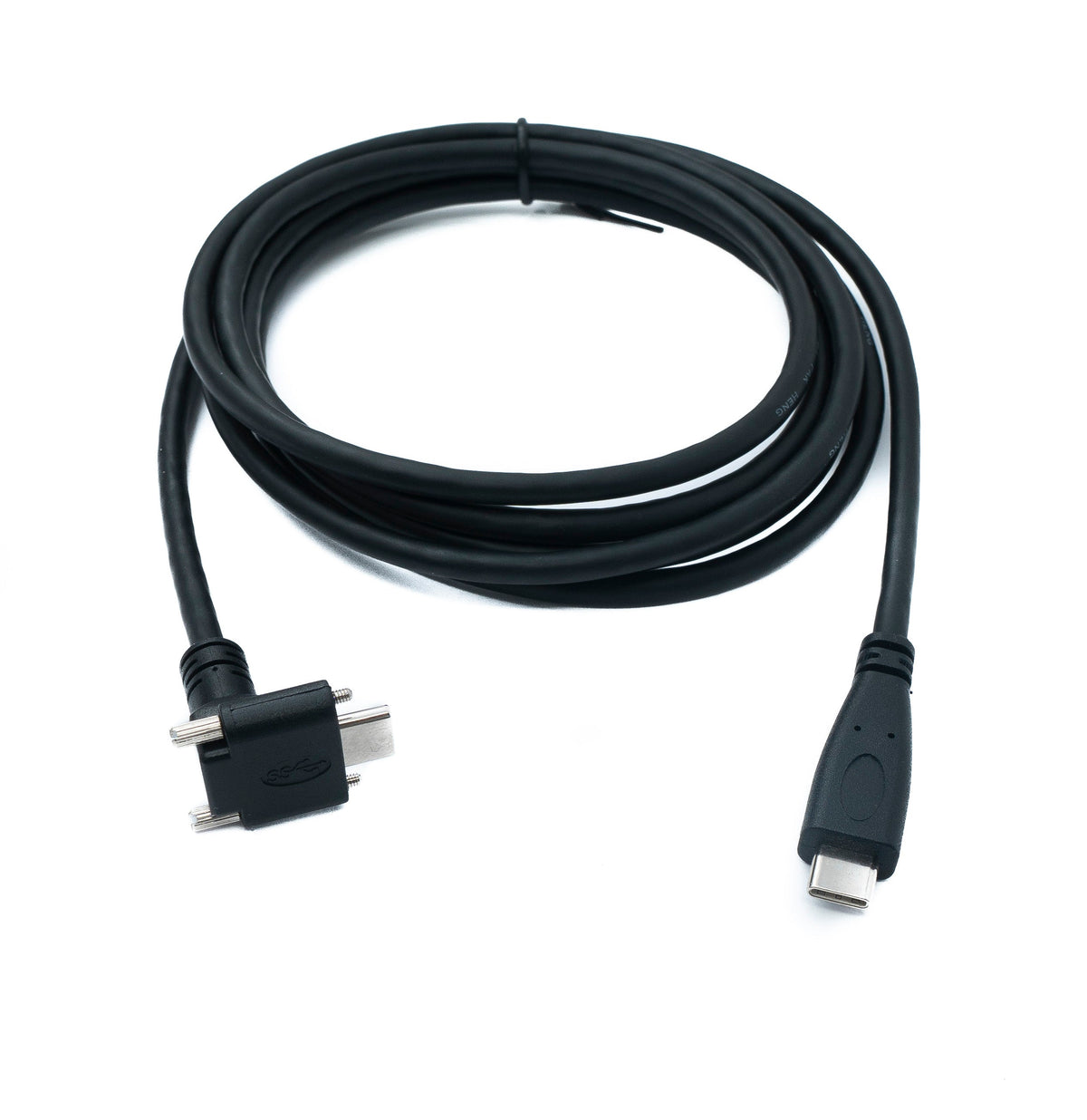 USB 3.1 Gen 2 Kabel 2 m Typ C Stecker zu Stecker Panel Mount Winkel Up Down Angled 10 Gbit/s 100W | System-S