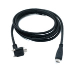 USB 3.1 Gen 2 Kabel 2 m Typ C Stecker zu Stecker Panel Mount Winkel Up Down Angled 10 Gbit/s 100W | System-S
