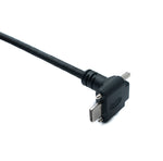USB 3.1 Gen 2 Kabel 2 m Typ C Stecker zu Stecker Panel Mount Winkel Up Down Angled 10 Gbit/s 100W | System-S