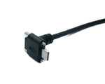 USB 3.1 Gen 2 Kabel 2 m Typ C Stecker zu Stecker Panel Mount Winkel Up Down Angled 10 Gbit/s 100W | System-S