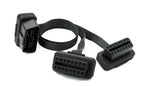 OBD Y Kabel 30 cm OBD 2 16pin J1962M Stecker zu 2x J1962F Buchse flach für Auto | System-S
