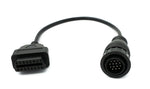 OBD Kabel 30 cm OBD 2 Buchse für Mercedes Benz 14pin Schwarz für Auto Diagnose | System-S