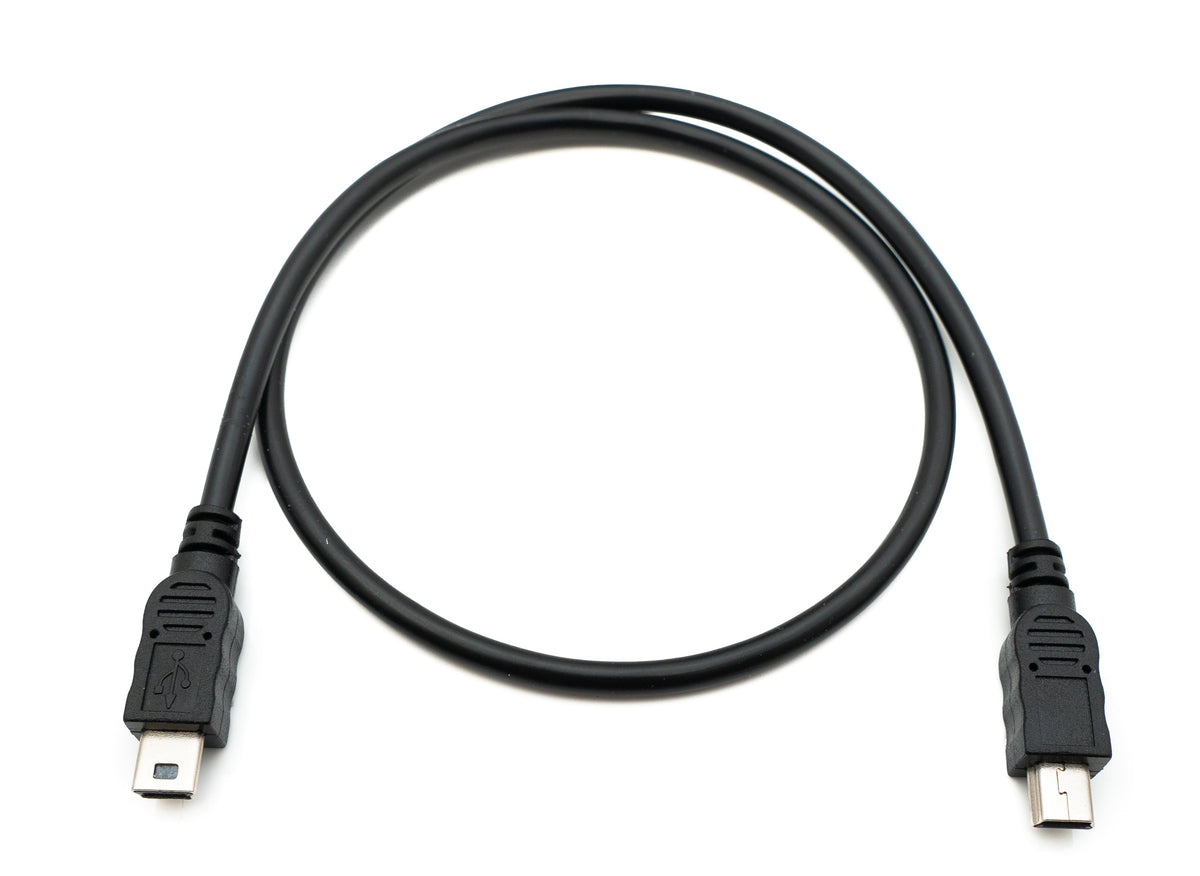 USB 2.0 Kabel 50 cm Mini B Stecker zu Stecker in Schwarz | System-S