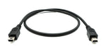 USB 2.0 Kabel 50 cm Mini B Stecker zu Stecker in Schwarz | System-S