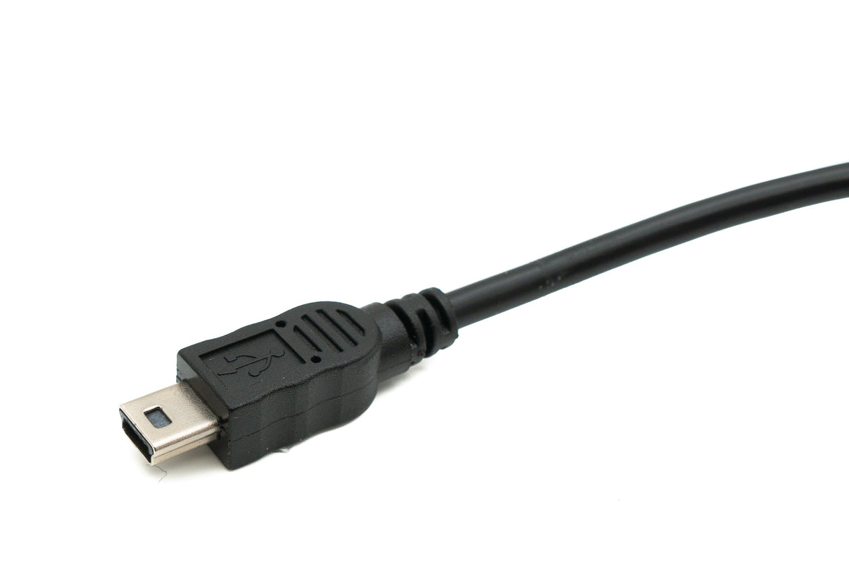 USB 2.0 Kabel 50 cm Mini B Stecker zu Stecker in Schwarz | System-S