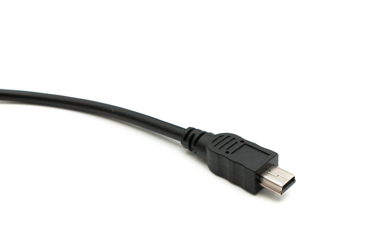 USB 2.0 Kabel 50 cm Mini B Stecker zu Stecker in Schwarz | System-S