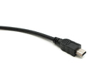 USB 2.0 Kabel 50 cm Mini B Stecker zu Stecker in Schwarz | System-S