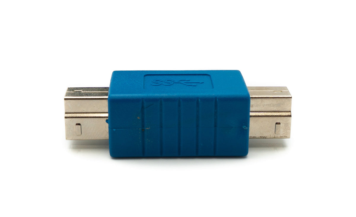 USB 3.0 Adapter Typ B Stecker zu Stecker Kabel in Blau | System-S