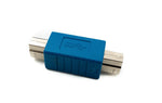 USB 3.0 Adapter Typ B Stecker zu Stecker Kabel in Blau | System-S