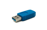 USB 3.0 Adapter Typ A Stecker zu Buchse Kabel in Blau | System-S
