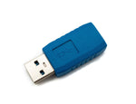 USB 3.0 Adapter Typ A Stecker zu Buchse Kabel in Blau | System-S