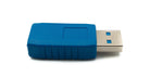 USB 3.0 Adapter Typ A Stecker zu Buchse Kabel in Blau | System-S
