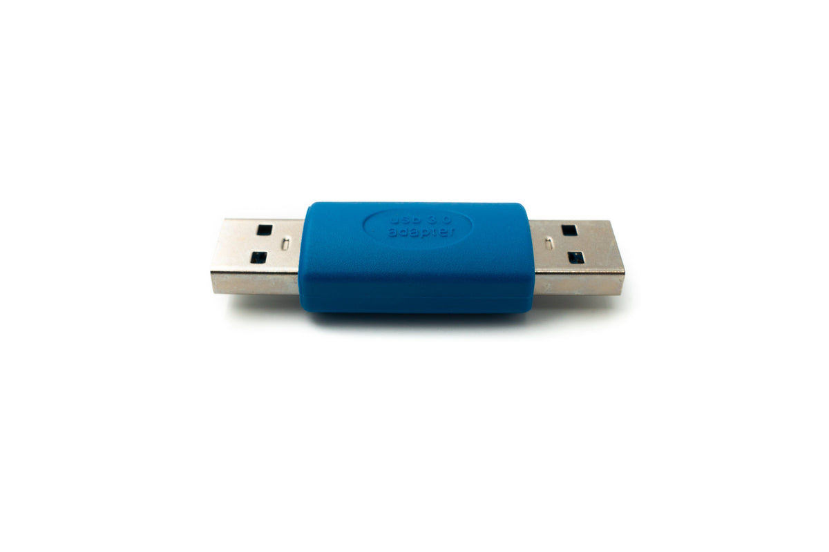 USB 3.0 Adapter Typ A Stecker zu Stecker Kabel in Blau | System-S