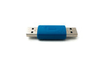 USB 3.0 Adapter Typ A Stecker zu Stecker Kabel in Blau | System-S