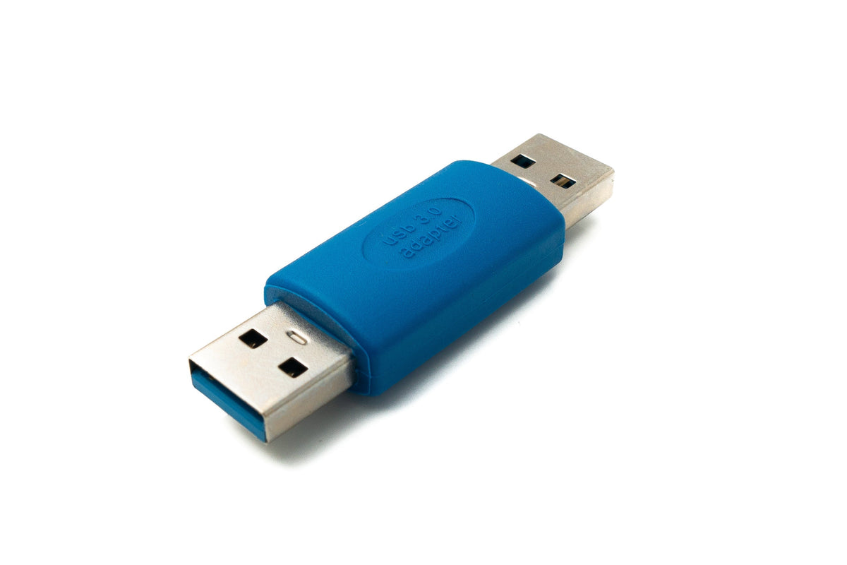 USB 3.0 Adapter Typ A Stecker zu Stecker Kabel in Blau | System-S