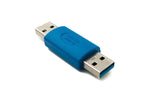 USB 3.0 Adapter Typ A Stecker zu Stecker Kabel in Blau | System-S
