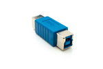 USB 3.0 Adapter Typ B Buchse zu Buchse Kabel in Blau | System-S