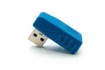 USB 3.0 Adapter Typ A Stecker zu Buchse Winkel Kabel in Blau | System-S
