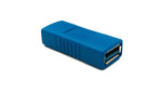 USB 3.0 Adapter Typ A Buchse zu Buchse Kabel in Blau | System-S