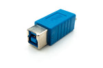 USB 3.0 Adapter Typ B Buchse zu Micro B Stecker Kabel in Blau | System-S