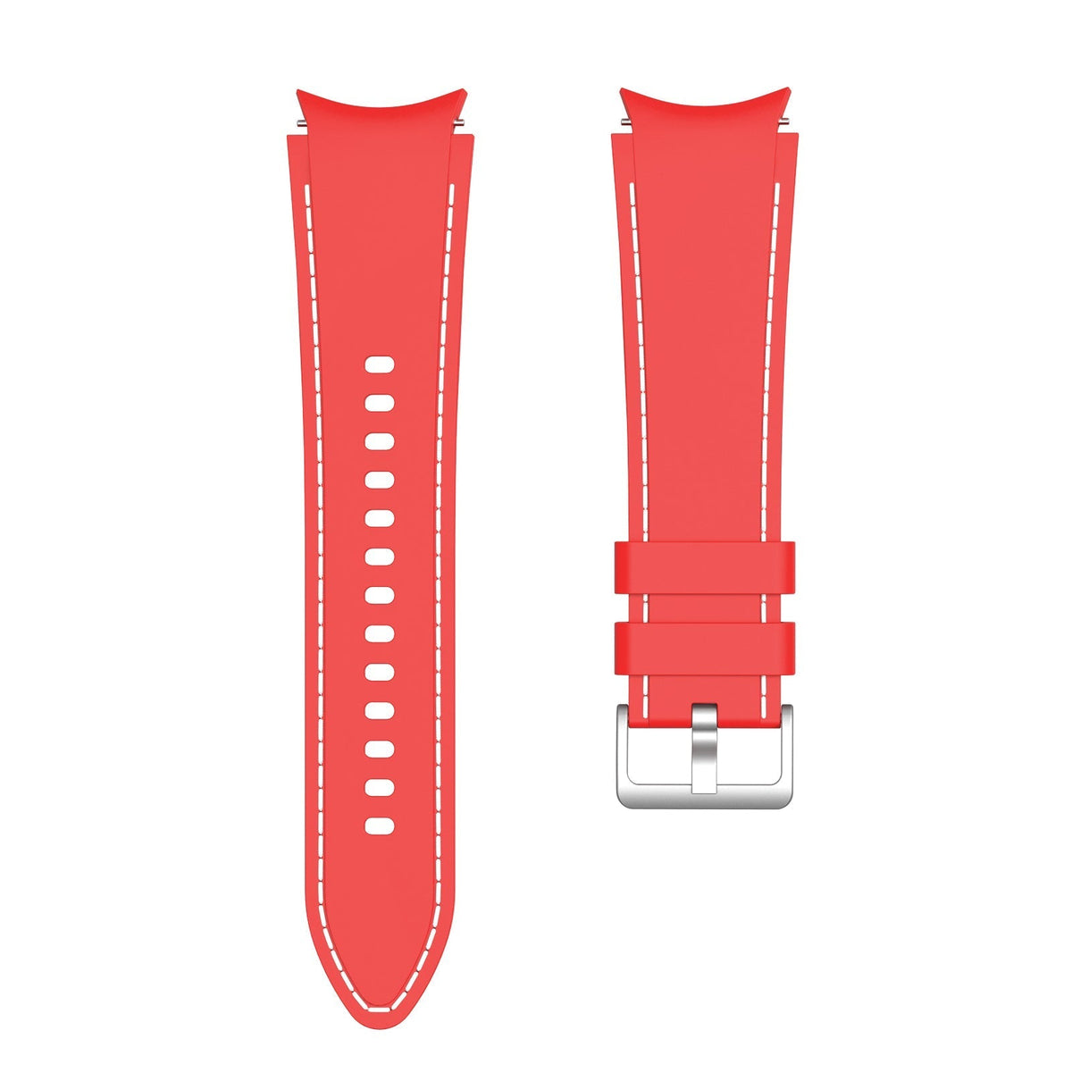 Armband flexibel aus Silikon 20mm für Samsung Galaxy Watch 4 Smartwatch Rot | System-S