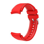 Armband flexibel aus Silikon 20mm für Samsung Galaxy Watch 4 Smartwatch Rot | System-S