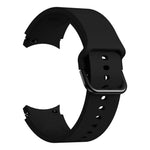 Armband flexibel aus Silikon 20mm für Samsung Galaxy Watch 4 Smartwatch Schwarz | System-S