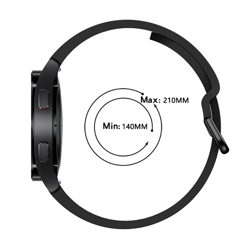 Armband flexibel aus Silikon 20mm für Samsung Galaxy Watch 4 Smartwatch Schwarz | System-S