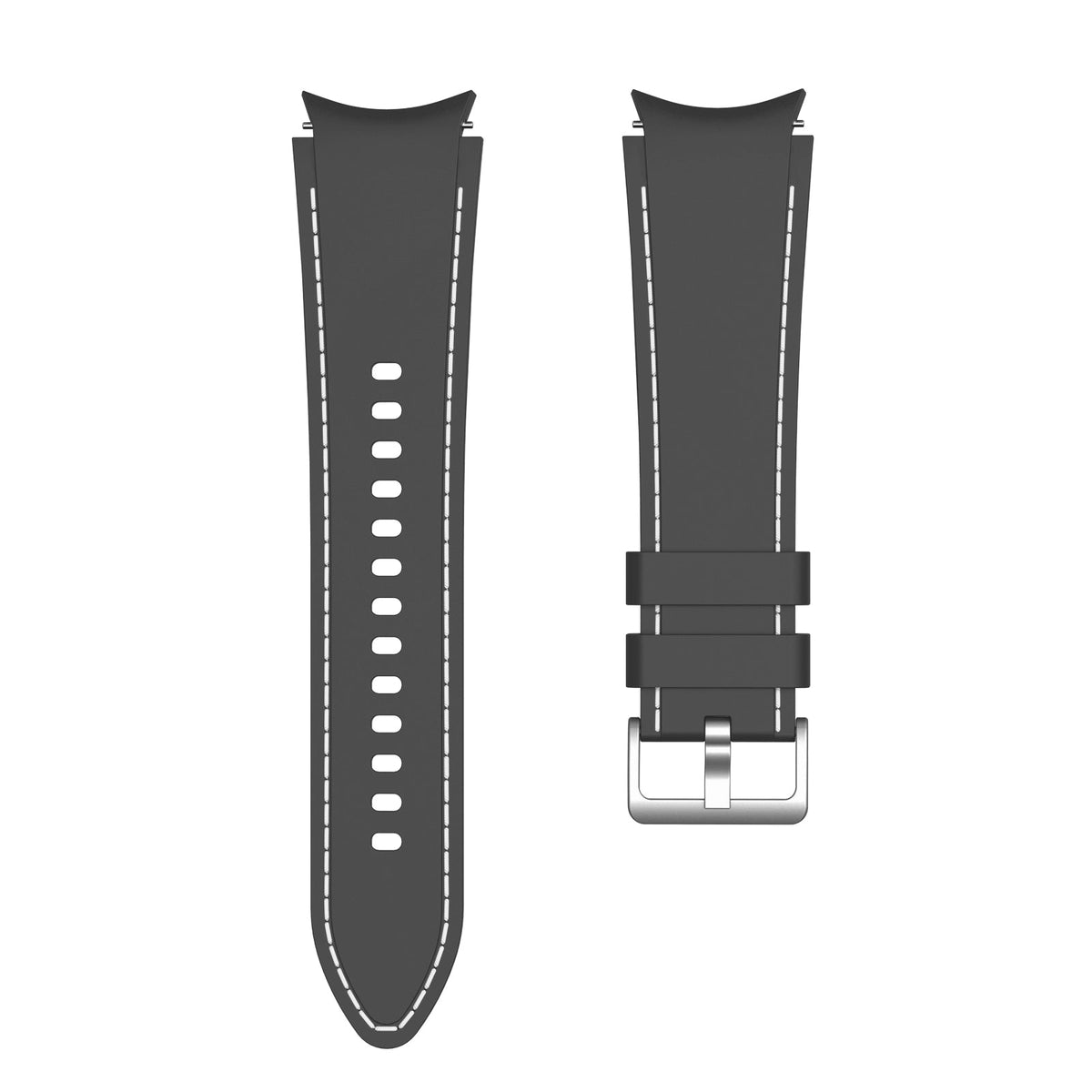 Armband flexibel aus Silikon 20mm für Samsung Galaxy Watch 4 Smartwatch Schwarz | System-S