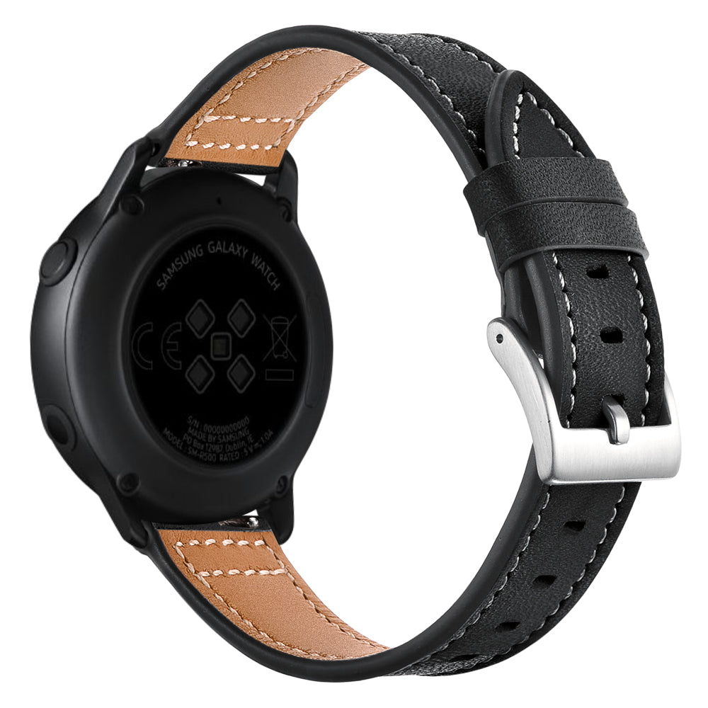 Armband flexibel aus Silikon 20mm für Samsung Galaxy Watch 4 Smartwatch Schwarz | System-S