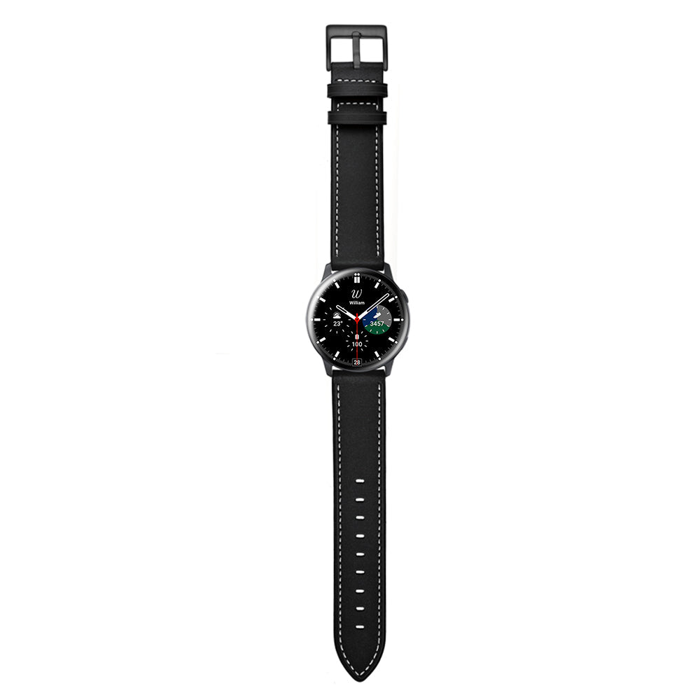 Armband flexibel aus Silikon 20mm für Samsung Galaxy Watch 4 Smartwatch Schwarz | System-S