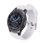 Armband flexibel aus Silikon 22mm für Samsung Gear S3 Smartwatch in Weiß | System-S