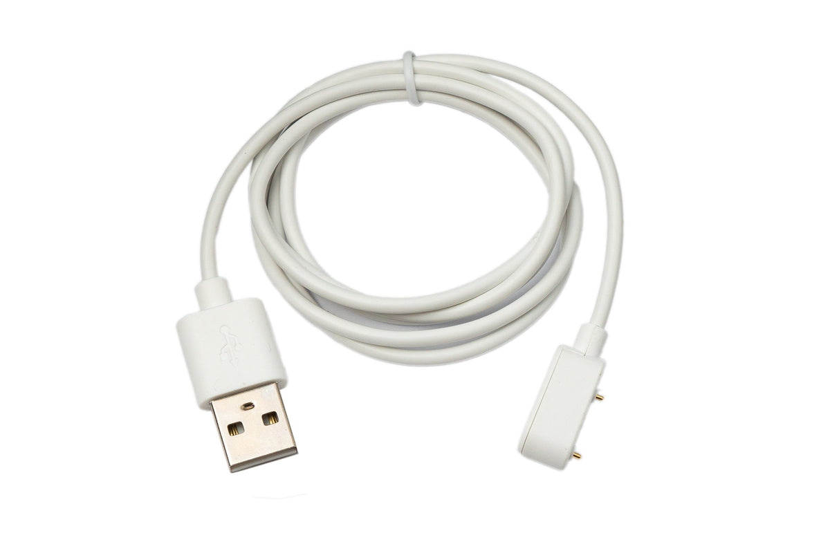 USB 2.0 Kabel 100 cm Ladekabel für Oppo Band 2 Smartwatch in Weiß | System-S