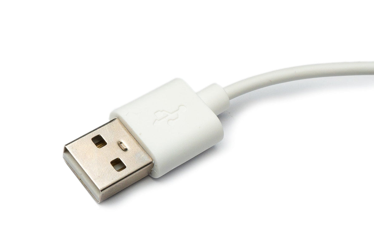 USB 2.0 Kabel 100 cm Ladekabel für Oppo Band 2 Smartwatch in Weiß | System-S
