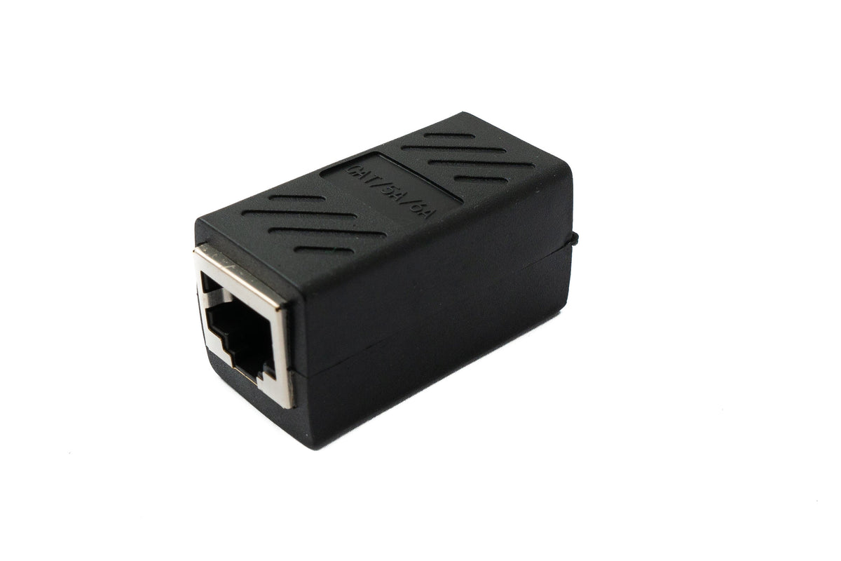 LAN Adapter RJ45 Buchse zu Buchse Kabel in Schwarz | System-S