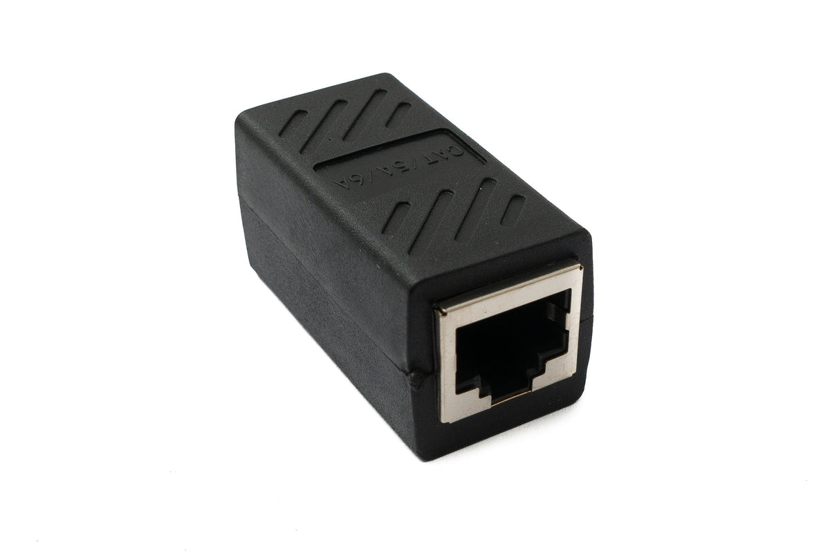 LAN Adapter RJ45 Buchse zu Buchse Kabel in Schwarz | System-S