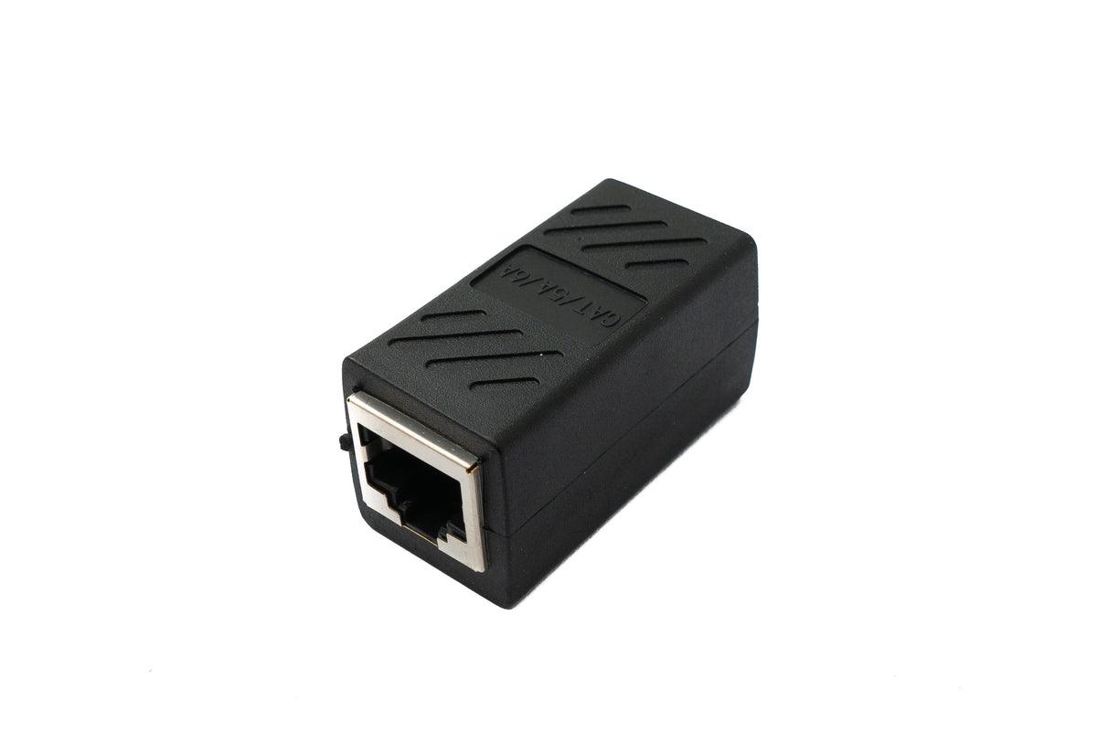 LAN Adapter RJ45 Buchse zu Buchse Kabel in Schwarz | System-S