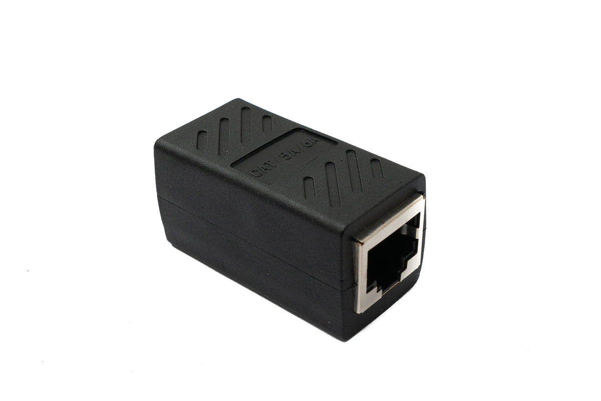 LAN Adapter RJ45 Buchse zu Buchse Kabel in Schwarz | System-S