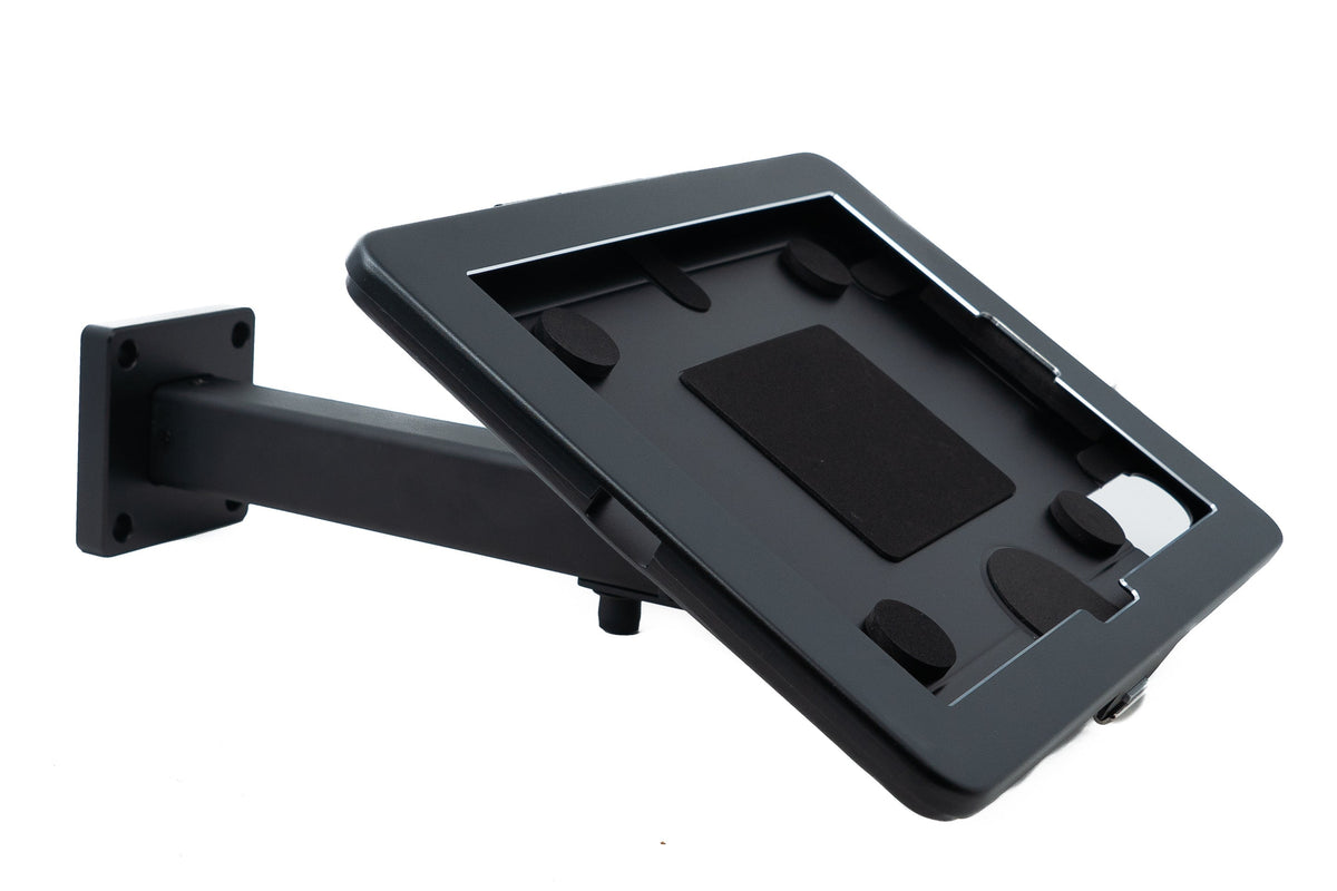 iPad Wandhalterung abschließbar 360° für iPad 10, Pro 11", Air 4/5, Schwarz | SYSTEM-S