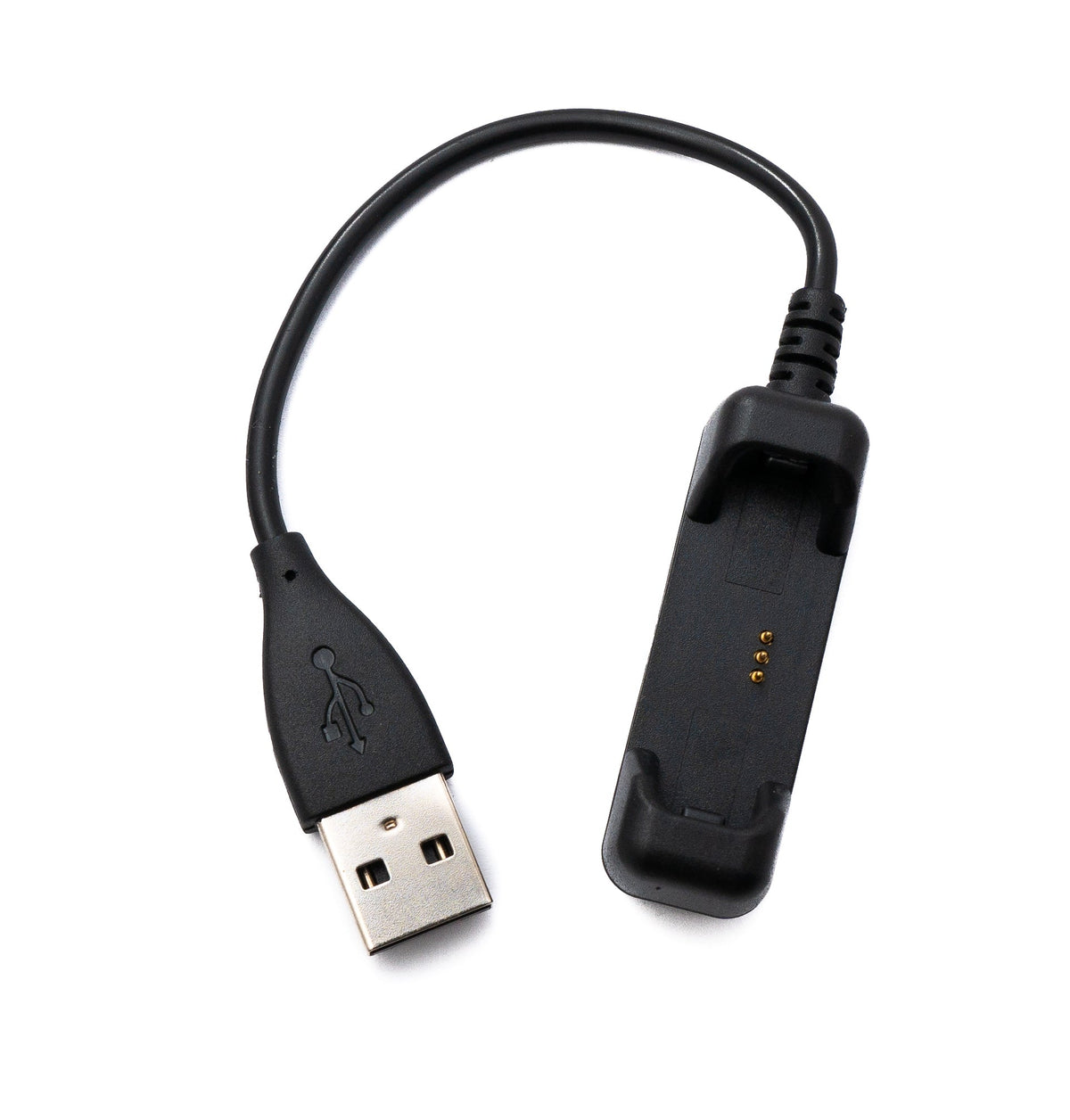 USB 2.0 Kabel 10 cm Ladekabel für Fitbit Flex 2 Smartwach in Schwarz | System-S